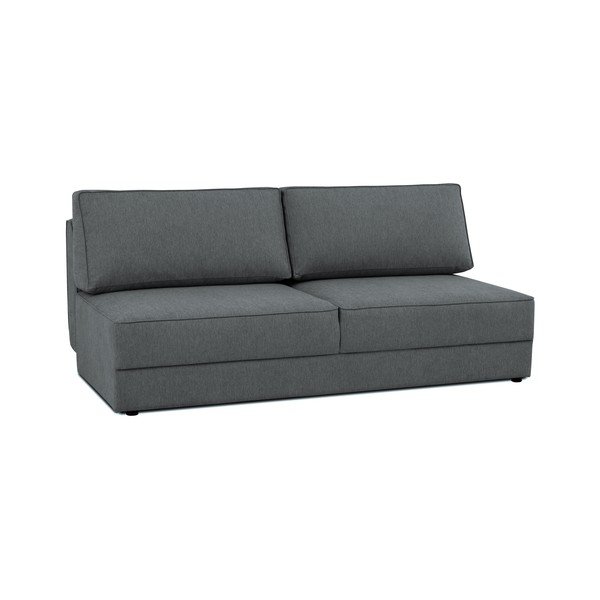 Tamsiai pilkos spalvos sulankstoma/su sandėliavimo vieta sofa 202 cm Dora – Scandic-image-2