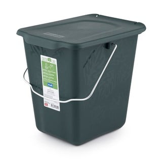 Tamsiai žalias kompostuojamų atliekų konteineris 7 l Greenlije - Rotho