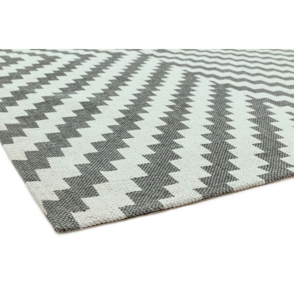 Pilkos ir baltos spalvos kilimas "Asiatic Carpets Geo", 120 x 170 cm-image-1