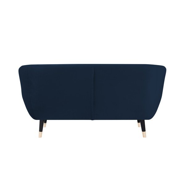 Tamsiai mėlyna sofa su juodomis kojomis Mazzini Sofos Amelie, 158 cm-image-4