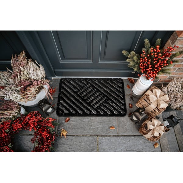 Grindų kilimėlis iš kokoso pluošto 40x60 cm Coco Black – Hanse Home-image-1