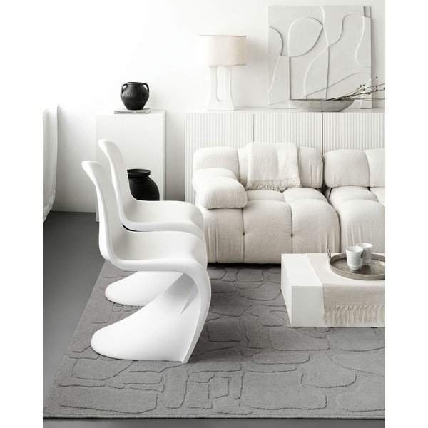 Iš vilnos kilimas pilkos spalvos 200x300 cm Morphic Dunes – Agnella-image-3