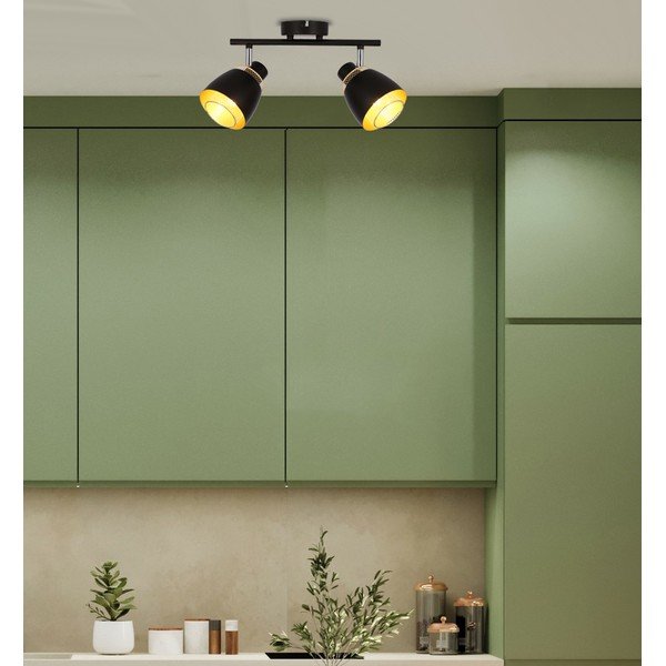 Lubinis šviestuvas juodos spalvos 41.5x10 cm su metaliniu gaubtu Aleksandria – Candellux Lighting-image-1