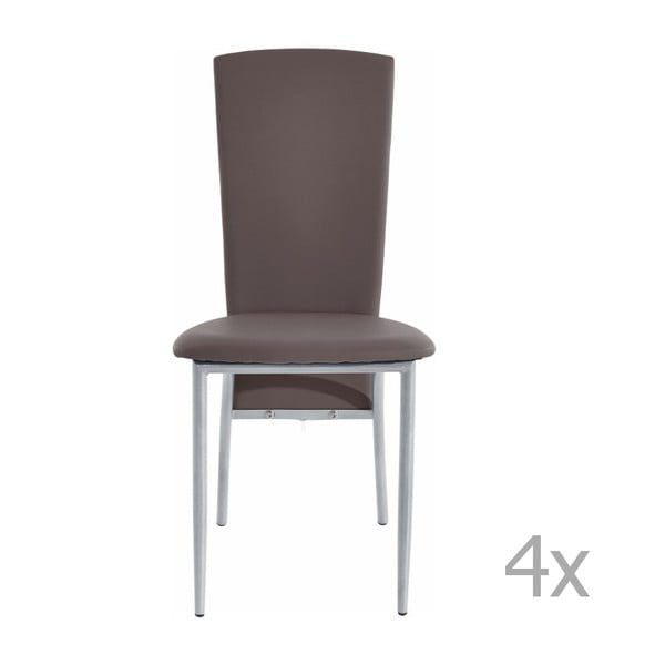 4 rudų valgomojo kėdžių rinkinys "Støraa Nevada