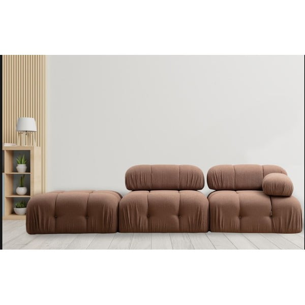 Modulinė sofa rudos spalvos iš boucle (su dešiniuoju kampu) Bubble – Artie-image-1