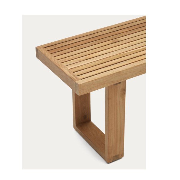 Natūralios spalvos medinis sodo suolas Canadell - Kave Home-image-3