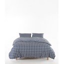 Pilkos spalvos iš ranforce medvilnės viengulė patalynė 140x200 cm Linear Calm Geometric – Mila Home Luxury