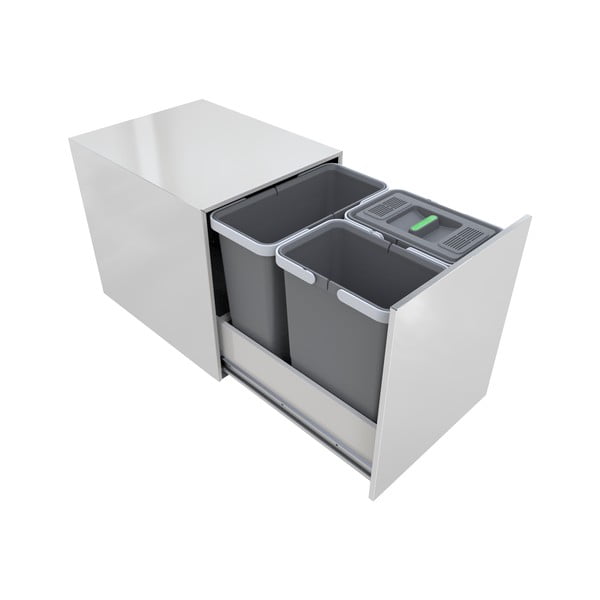 Plastikinė šiukšliadėžė rūšiuotoms atliekoms/įmontuota 12 + 8 + 8 l Street - Elletipi-image-1