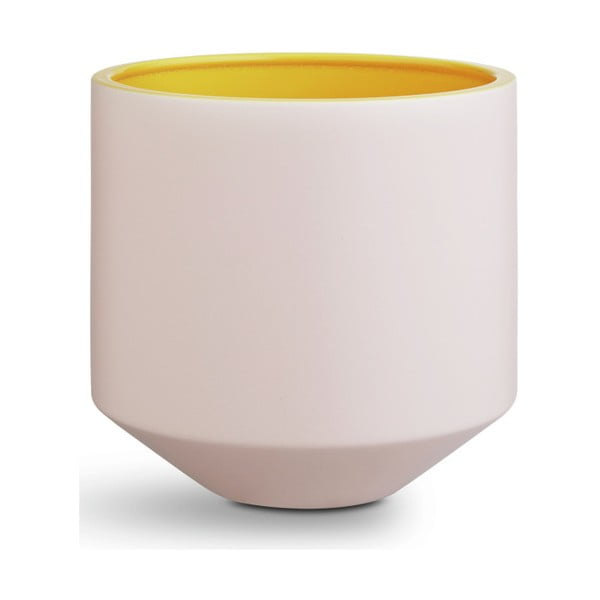 Rožinės ir geltonos spalvos keramikos vazonas "Kähler Design Fiora