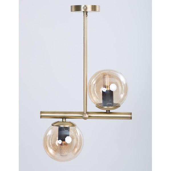Lubinis šviestuvas auksinės spalvos ø 15 cm su stiklo gaubtu Libra – Squid Lighting
