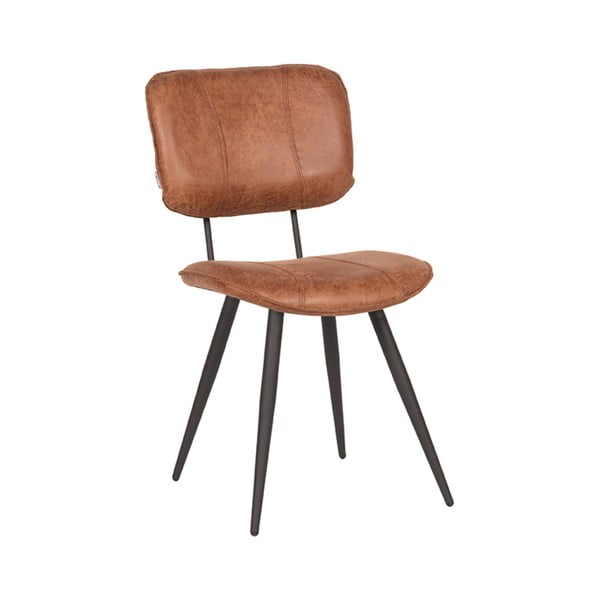 Valgomojo kėdės iš odos konjako rudos spalvos 2 vnt. Fos – LABEL51