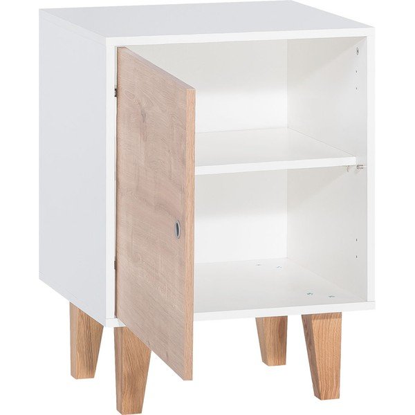 Balta spintelė su medinėmis durelėmis Vox Concept-image-2