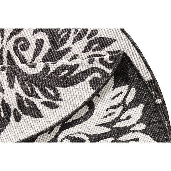 Juodos ir kreminės spalvos lauko kilimas NORTHRUGS Madrid, ⌀ 200 cm-image-4