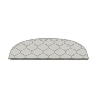Laiptų kilimėlių rinkiniai kreminės spalvos 16 vnt. 20x65 cm Madalyon – Vitaus