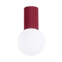 Bordo spalvos lubinis šviestuvas ø 12 cm su stiklo gaubtu Orbital – Sollux
