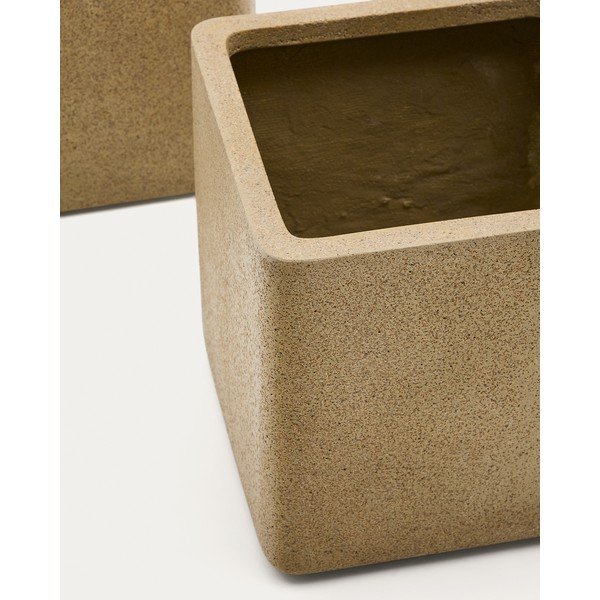 Iš dirbtinio akmens gėlių vazonų dangteliai 2 vnt. Minoa – Kave Home-image-3