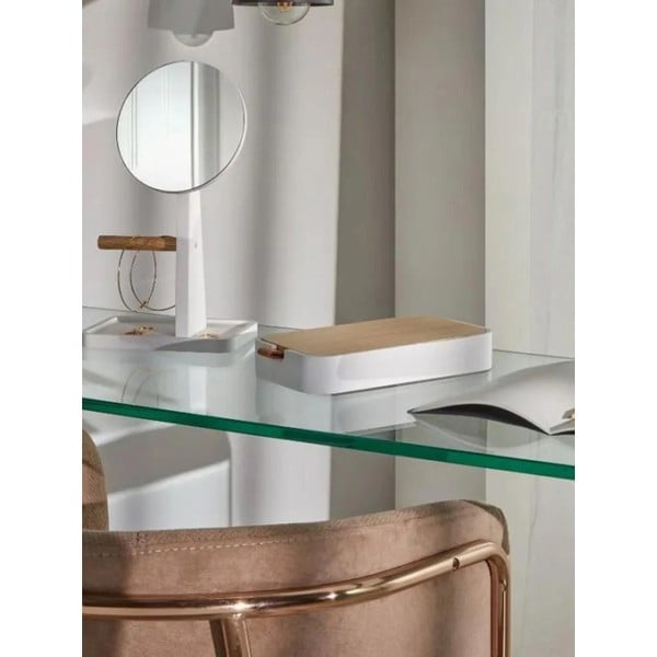 Iš stiklo konsolinis staliukas 40x125 cm Burano – Kave Home-image-2