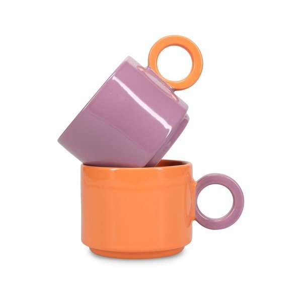 Oranžinės spalvos iš molio puodelis 280 ml Lou – ONA-image-2