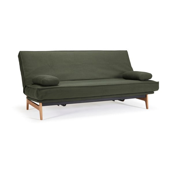 Tamsiai žalia sofa-lova su nuimamu užvalkalu "Innovation Aslak Elegant Twist Dark Green", 92 x 200 cm