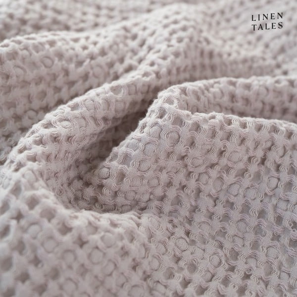 Šviesiai rožinis rankšluostis 50x70 cm Honeycomb - Linen Tales-image-3