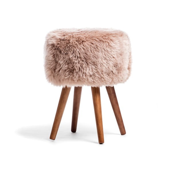 Kėdė su smėlio spalvos avikailio sėdyne Royal Dream, ⌀ 30 cm