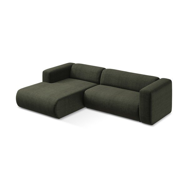 Žalios spalvos kampinė sofa (su kairiuoju kampu/su gultu) Ekahi – Makamii-image-3