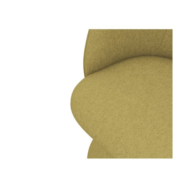 Geltonos spalvos iš audinio valgomojo kėdė Maia – Makamii-image-4