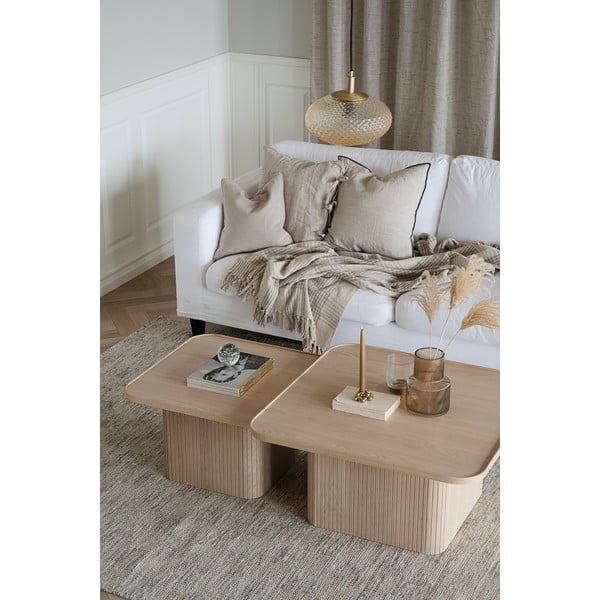 Natūralios ąžuolo medienos šoninis staliukas Rowico Sullivan, 60 x 60 cm-image-2