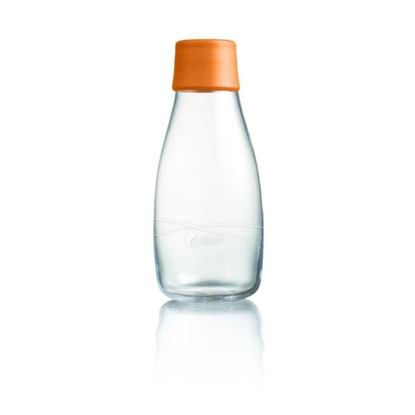 Oranžinis stiklinis buteliukas ReTap, 300 ml