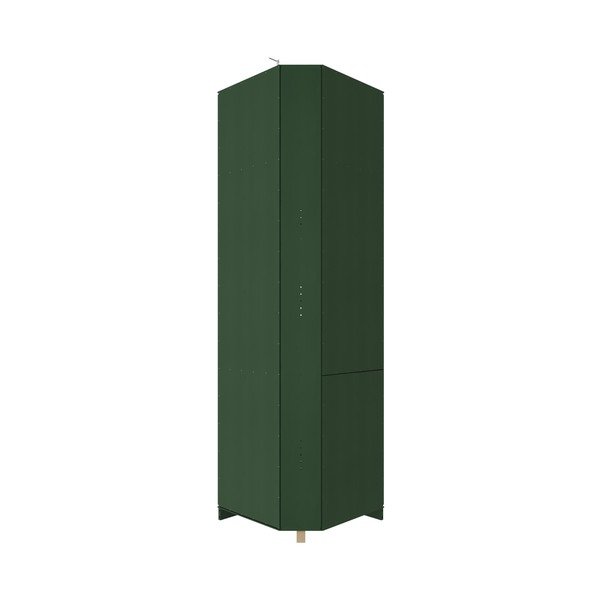 Žalios spalvos iš pušies masyvo knygų spinta  85x219x56 cm Anita – Støraa-image-4