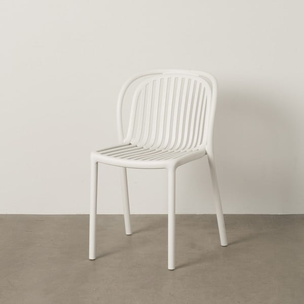 Baltos spalvos iš plastiko valgomojo kėdė Alia – Ixia-image-1