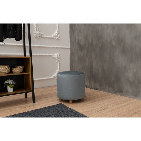 Pufas šviesiai pilkos spalvos Begon – Balcab Home-image-4