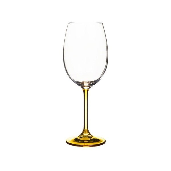 4 vyno taurių rinkinys iš geltono krištolo stiklo "Bitz Fluidum", 450 ml-image-1