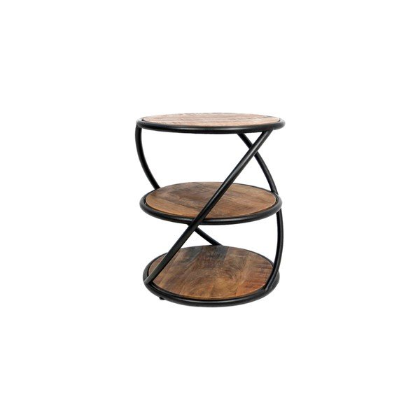 HSM kolekcija "Tower" šoninis staliukas iš mango medžio, ø 43 cm