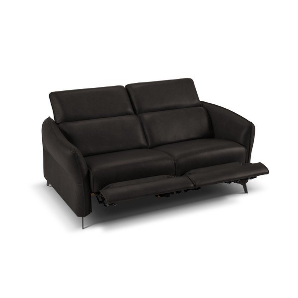 Sofa juodos spalvos iš odos 103 cm Hubble – Windsor & Co Sofas-image-4
