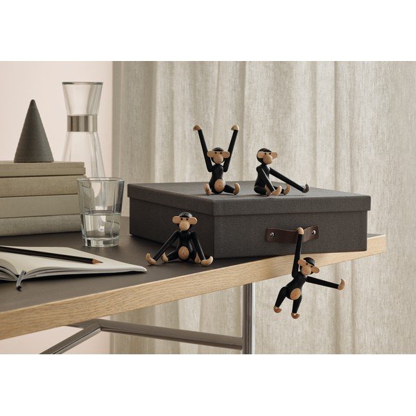 Statulėlė iš ąžuolo masyvo Kay Bojesen Denmark Monkey Hanging-image-1