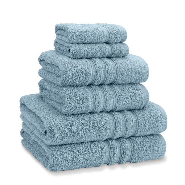 Mėlynos spalvos iš frote audinio iš medvilnės vonios rankšluosčių rinkiniai 6 vnt. Zero Twist – Catherine Lansfield