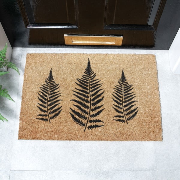 Iš kokoso pluošto grindų kilimėlis 40x60 cm Fern Leaf – Artsy Doormats-image-2
