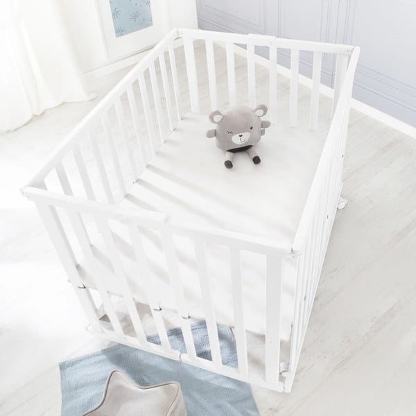 Maniežas vaikams baltos spalvos 100x75 cm – Roba-image-1