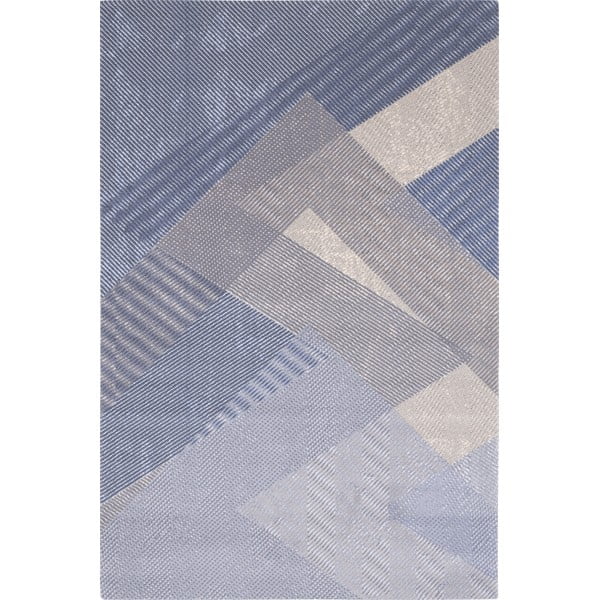 Kilimas iš vilnos šviesiai mėlynos spalvos 133x180 cm Mesh – Agnella