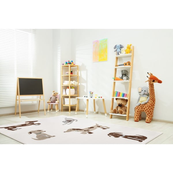 Dramblio kaulo spalvos vaikiškas kilimas 120x170 cm Dogsie Pearl – FD-image-1
