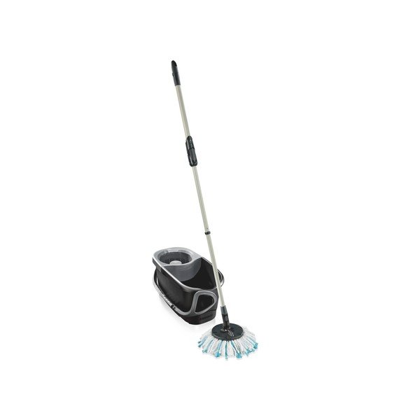 Besisukanti šluostė su kibiru Clean Twist Disc Mop Ergo Black – LEIFHEIT