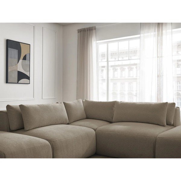 Taupe spalvos reguliuojama modulinė kampinė sofa Jana – Bobochic Paris-image-3
