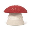 Raudonos spalvos/kreminės spalvos iš tekstilės vaikiškas krepšys ø 38x33 cm Big Mushroom – Lorena Canals
