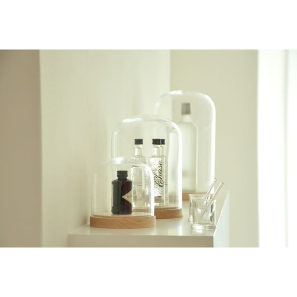 Dekoratyvinis padėklas su stikliniu gaubtu Wireworks Pleasure Dome Beech, Ø 13 cm-image-1