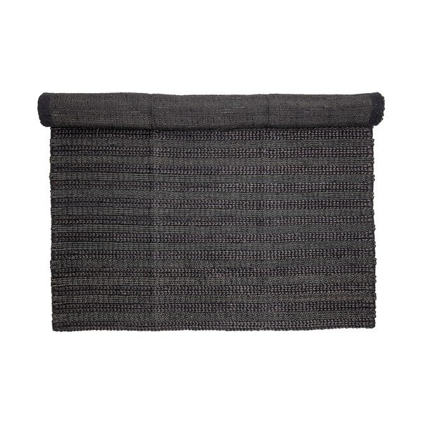 Juodas džiuto kilimas Bloomingville Standard, 150 x 210 cm-image-2