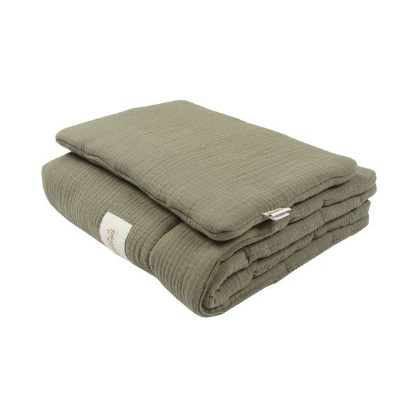 Vaikiškos lovelės rinkinys khaki spalvos Forest Green – Malomi Kids-image-1