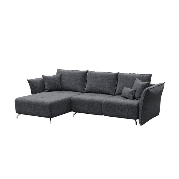 Tamsiai pilka kampinė sofa-lova Devichy Hermes-image-3