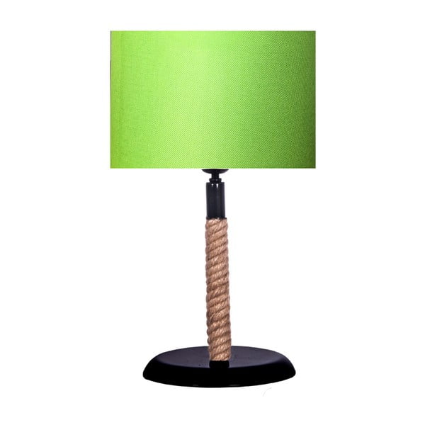 Stalo lempa su neoninės žalios spalvos atspalviu Kate Louise Virvinė lempa