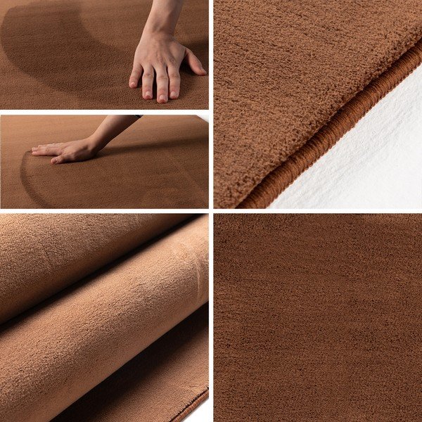 Skalbiamas rudos spalvos apvalios formos kilimas ø 200 cm Sky – Ayyildiz Carpets-image-3